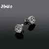 Orecchini per borchie Jinao 2024 Micro-intarsato Crystal 5A Cubbico Zircone Pusino di alta qualità Design di donne e donne