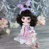 Dolls Icy DBS Blyth Doll BJD Corpo articular White Skin Cute Bun Face Terne 1/6 Toy 30cm Garota Gift Anime