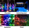 Aquarien Solarunterwasserlichter im Freien RGB wasserdichte Gartenpool Yard Landschaft Scheinwerfer Teich Aquarium Fischtank Dekor Solarlampe