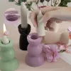 Ceramica Porta di candele geometriche Silicone Stampo Cemento fatto a mano Minimalista Resina in cemento Cangolare Stampo Stampo Cragi fai -da -te Decorazione per la casa