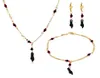 Charm Bracelets Pulsera Mano de Azabache Bebe18K Gold gefülltes Glückshandbaby Armband und Halskette Set für Frauen Girls Geschenke 5081711