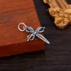 Necklaces Necklace Pendant 925 Sterling Silver Cross Vajra Pestle Woman Men Luxury Quality Fine Jewelry Free Shipping 2023 Wholesale P19