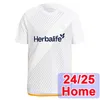 24 25 LA Galaxy Mens Soccer Jerseys AUDE BRUGMAN FAGUNDEZ DELGADO JOVELJIC CUEVAS CERRILLO Home White Football Shirt Short Sleeve Uniforms