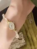 Oval Pearl Chain Champagne Women039s Watch Gold MotherofGold Mini Quartz Watch266p9399836