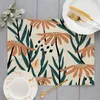 Table Mats Fruit Placemats Summer Ice Cream Place Waterproof Non-Slip Heat-Resistant Linen Outdoor Flamingo Dinner