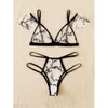 Leuke lingerie sexy dames perspectief verleiding driepunts gedrukte lingerie set