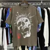 American T-shirt Summer Fashion Street Trendy T-shirt for the Best Quality Material Skull Rose Print Loose Short sleeved T-shirt Please choose European size S-XL