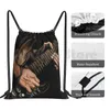 Ryggsäck Stevie Ray Vaughn Drawstring Bag Riding Climbing Gym Srv Guitar Portrait Music Notes Guitarist Mens