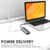 Stationer USB C Hub 6 i 1 Multi USB Splitter Audio 4K HDMI USB Port 3.0 med PD -adapter för Xiaomi MacBook PC Dock StationType C