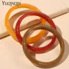 Bangle 3pcs Vintage Resin Acrylic Set For Women Jewelry Korean Cuff Bangles Bracelets With Charms Designer Round Gifts