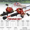 Accessoires Sougeyilang New Casting Fishing Rod Combo Teleskop -Angelrute und leichte Baitcasting -Rolle mit Fischerei