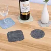 Leather Placemats Dining Round Square Faux Large PU Place Mats Coffee Coasters for Kitchen of Home Waterproof Waterpro