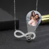 Necklaces Customized Photo Angel Charm Necklace Personalized Projection Photo Cat Chain Necklace for Women Jewelry Anniversary Gifts