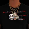 Halsketten kostenlos Anpassungslogo Personalisierte benutzerdefinierte Fotokreismedaille Anhänger Hip Hop Schmuck Frauen Gedächtnis Bild Halskette Anhänger