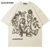 Camicie hip hop graphic magliette streetwear y2k haruku fumetto giapponese tshirt oversized oversize