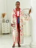 Couverture de plage Femme Kimono Cardigan à manches longues Satin Robes enveloppantes imprimées de la plage de vacances Elegant Beach Pareo 2024