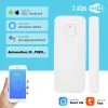 Kontroll Tuya Smart WiFi Door Window Sensor Open / Stängd detektor Wireless Alarm Home Security App arbetar med Alexa Google Home