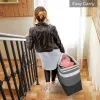 Storage 75L Large Capacity Folding Laundry Basket Clothes Storage Bin With Extended Handle Washing Dirty Clothes Hamper