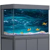 Akvarier Akvarium Bakgrund 3D Blue Ocean Sea Underwater HD Printing Wallpaper Fish Tank Reptile Habitat Decorations PVC