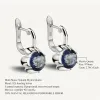 Örhängen Gem's Ballet 5.47CT Natural Iolite Blue Mystic Quartz Clip Earrings Pure 925 Sterling Silver Gemstones For Women Fine Jewelry