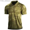Men's Shirts Camouflage shirt mens outdoor short sleeved summer street oversized mens sports military T-shirt top yq240422