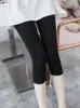 Women's Pants Capris CUHAKCI Workout Women Leggings Summer Balck Jegging High Waist Elastic Capri Fitness Legging Mujer Solid Y240422