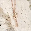 Pendant Necklaces Heart Shaped Key S925 Sterling Sier Elegant Charm High Quality Jewelry Gifts For Women G230202 Drop Delivery Pendant Otxid
