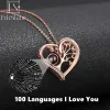 Necklaces EthShine Personalized Projection Picture Pendant 925 Sterling Silver Necklace Custom Photo Love Heart Pendant Jewelry Women Gift