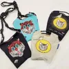 Axelväskor tiger broderad eko tygväska boll nylon handväskor mini shoppare purses varumärkesdesigner för kvinnor rep handtag