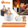 Humidificateurs Flame Diffuseur Humidificateur USB Bureau de bureau Purificateur d'air léger adapté aux ménages de la chambre avec télécommande Y240422