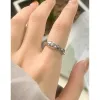 Anneaux Sparking Authentic 925 STERLING Silver Astral Star CZ 4A + Rague d'onde irrégulière Réglage des bijoux CJZ584