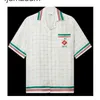T-shirt de chemise décontractée pour hommes pour hommes Casablanc Casablanc Tennis 2024 Mesh Plaid Collier Cuban Hawaiian Mens and Womens Shirts
