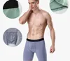 Calzoncillos 2024 Risancia media para hombres Sport Stretch Algodón de algodón Running Boxers Shorts Anti-Wear Leg