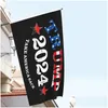 Banner Flags Trump Campaign 90x150cm 2024 U.S.Dicerialial Take America Back Election Flag 0303 Drop Livrot Home Garden Festive Par othg0