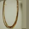 Collier de chaîne de liaison à liaison de tronçon cubaine de Miami Gold 14K Collier 24 318O