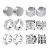 Clip-On Screw Back Backs Earrings 1-6 Pairs Magnetic Ear Clip Set Men And Women Stainless Steel Ring Cross Non-Perforated Fake Gauge H Dh1Wu