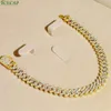 Jóias de moda de 10 mm VVs Moissanite Diamond Chain Link Chain 925 Silver Hip Hop Men colar