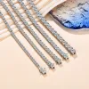 Strands ATTAGEMS 4.0mm 5.0mm D Color Pass Diamond Tester GRC Round Cut White Gold Plated 925 Silver Moissanite Tennis Bracelet for Women