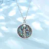 Collane Eudora 925 Sterling Triple Moon Goddess Collana per donne Ecate Amuleto Ciondolo Naturale Abalone Jewelry Personality Gift