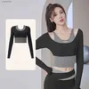 Tracksuits voor dames dames hoge taille yoga set schok-absorberen weken sport beha korte top patchwork sportkleding fitness slijtage training slijtage yq240422