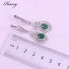 Strands Malay Jade Silver 925 Zestaw biżuterii dla kobiet Kolczyki Pierścień Naszyjnik