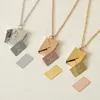 Enveloppe Collier de lettre d'amour pour les femmes et les hommes