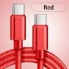 Fast Quick Charging Type c to USb C PD Cable 1M 2M 3M 60W Fabric Cables For Samsung Galaxy S10 S20 S23 S24 htc Lg Android phone 15 15 pro