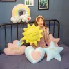 Lalki urocze Rainbow Cloud Sun Star Niebo rzut poduszka miękka poduszka pluszowa zabawka dla dzieci sypialnia dekoracja zabawka sofa poduszka