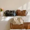 Leftside Retro Big Leather Underarm Bags для женщин 2024 Корейская женская мешка для женского поперечного купа