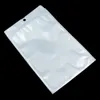 Small Zip Clear Wholesale White Lock Plastic Package Bags with Zipper Self Seal Transparent Ziplock Poly Packaging Bag Hang Hole per lock