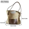 Large Capcity Straw Bag Vacation Beach Tote Luxury Designer Minimalist Shoulder Lightweight Lunch Square 240419
