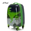 Luggage Letrend Cute Cartoon Suitcases Wheel Kids dinosaur Rolling Luggage Set Spinner Trolley Children Travel Bag Student Cabin Trunk