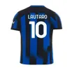 23-24 Inter Milanretro StyleJerseys Lautaro Thuram Barella Kid Kit Maillot de Football Shirt Child Third Special Inters Milans Fans Joueur Version 2023