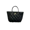 designer luxury bag Chanells leather vegetable basket casual versatile shoulder crossbody tote womens fashionable diamond grid handbag